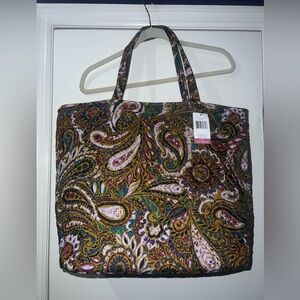 Vera Bradley Essential Grand Tote - Pink and Gold Paisley - NWT